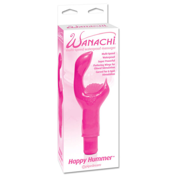 Pipedream Wanachi Happy Hummer Multi-Speed Waterproof Massager Dual Stimulator Pink