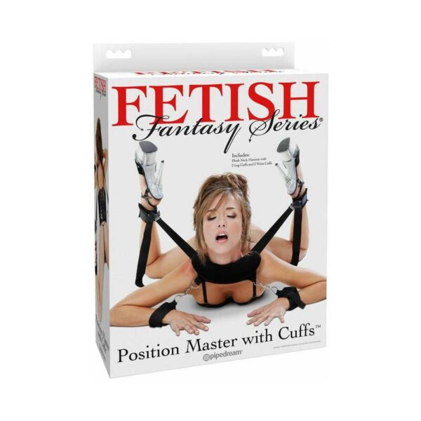Pipedream Fetish Fantasy Series Adjustable Position Master With Cuffs Black