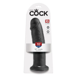 Pipedream King Cock 10 in. Cock Realistic Dildo With Suction Cup Black