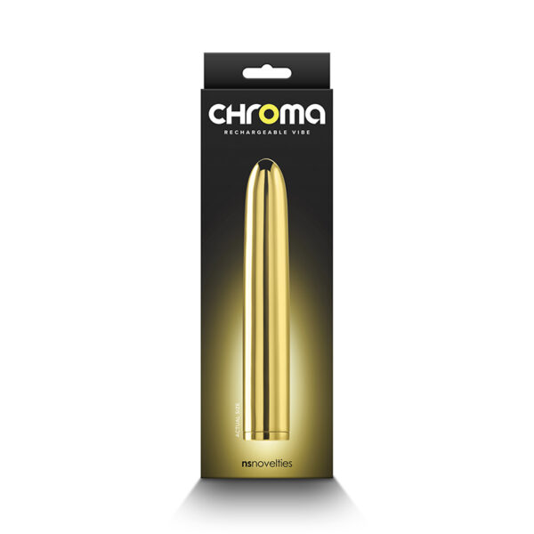 Chroma Rechargeable Vibe 7 in. Gold