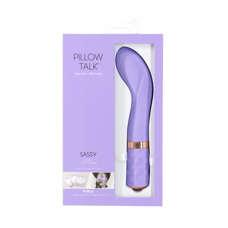 Pillow Talk Special Edition Sassy G-Spot Vibrator with Swarovski Crystal Purple