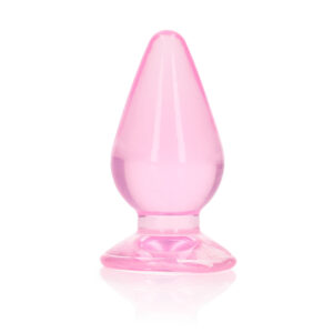 RealRock Crystal Clear 3.5 in. Anal Plug Pink