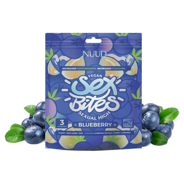 NUUD BITES Male Aphrodisiac Gummies Blueberry