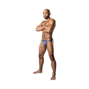 Male Power Infinite Comfort Amplifying Strappy Jock Periwinkle S/M